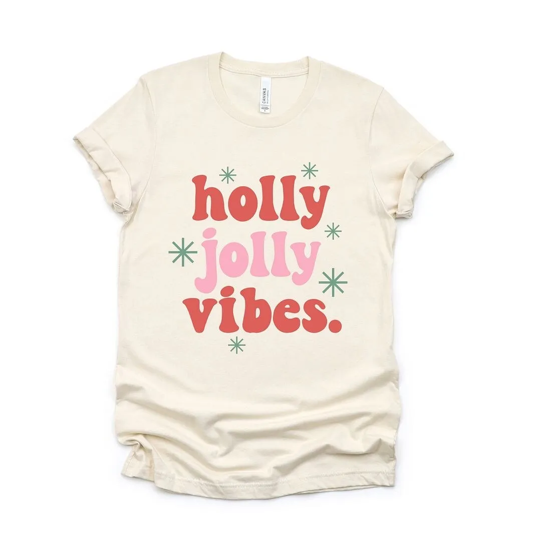 Retro Holly Jolly Vibes Short Sleeve Crewnneck Tee sold by Zulily product image thumbnail 2