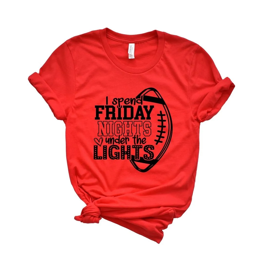 I Spend Friday Nights Under The Lights Short Sleeve Crewnneck Tee sold by Zulily product image thumbnail 2