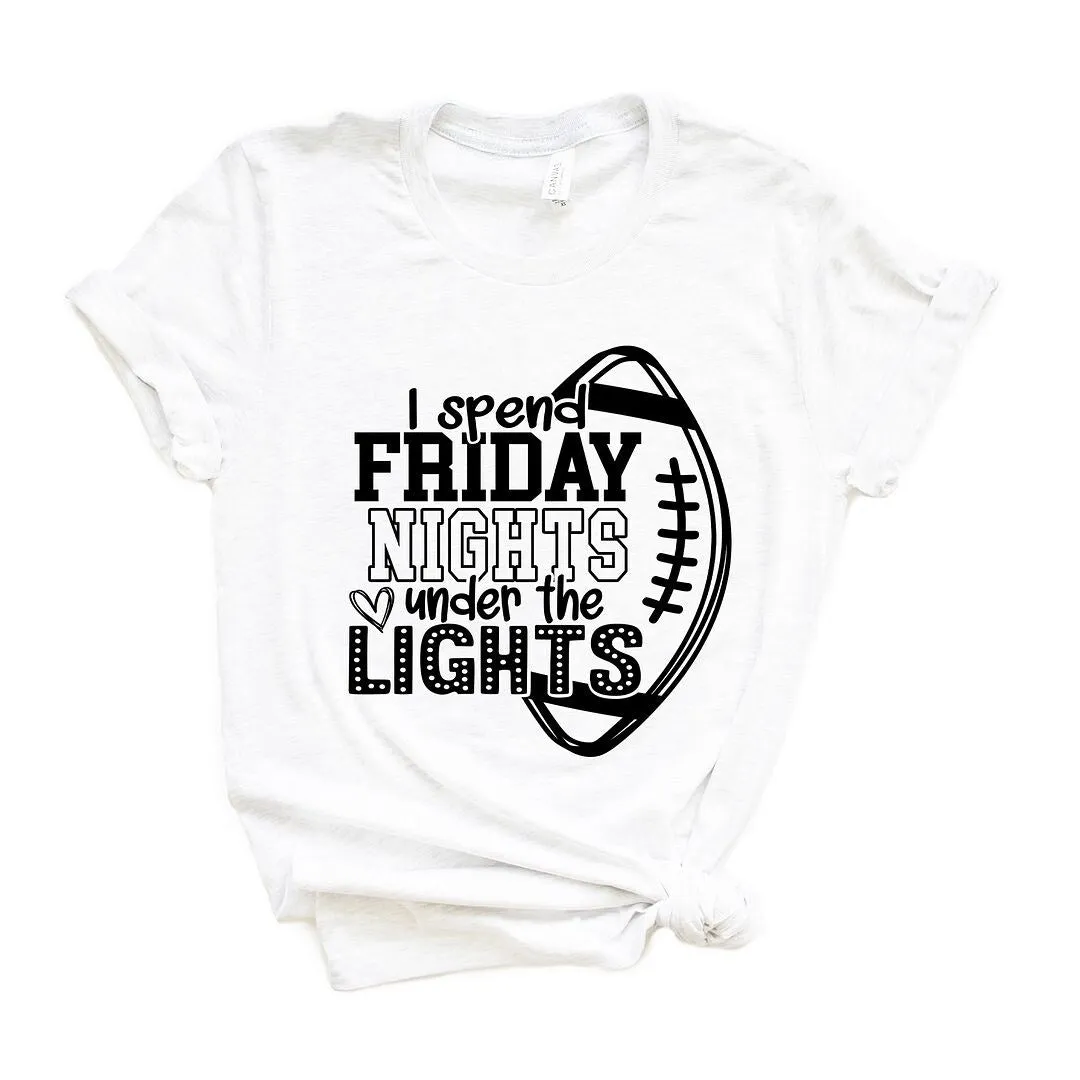 I Spend Friday Nights Under The Lights Short Sleeve Crewnneck Tee sold by Zulily product image thumbnail 2