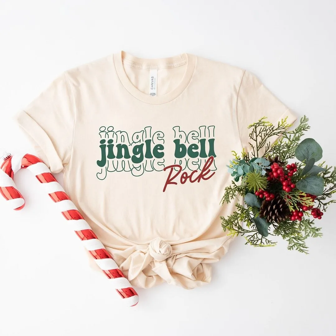 Jingle Bell Rock Stacked Short Sleeve Crewnneck Tee sold by Zulily product image thumbnail 4