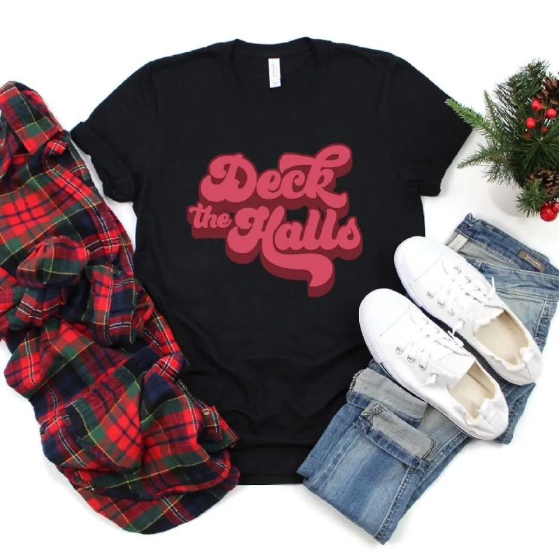 Retro Deck The Halls Short Sleeve Crewnneck Tee sold by Zulily