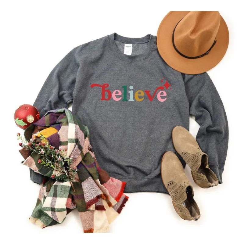 Believe Colorful Graphic Sweatshirt sold by Zulily