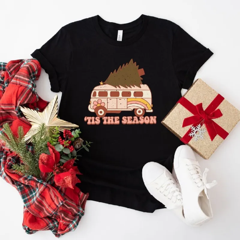 Hippie Tis The Season Short Sleeve Crewnneck Tee sold by Zulily
