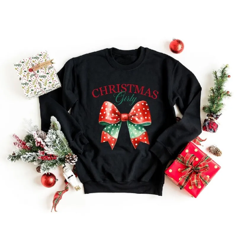 Coquette Christmas Girly Graphic Sweatshirt sold by Zulily
