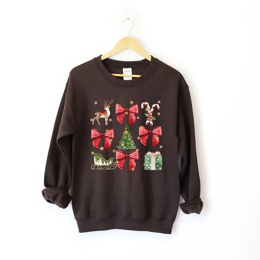 Coquette Christmas Collage Graphic Sweatshirt sold by Zulily product image thumbnail 2