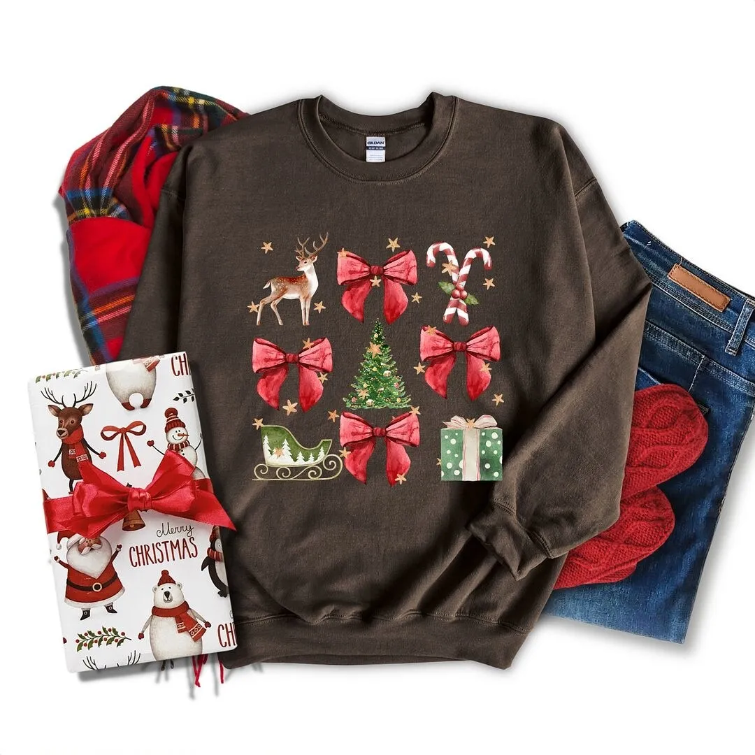 Coquette Christmas Collage Graphic Sweatshirt sold by Zulily
