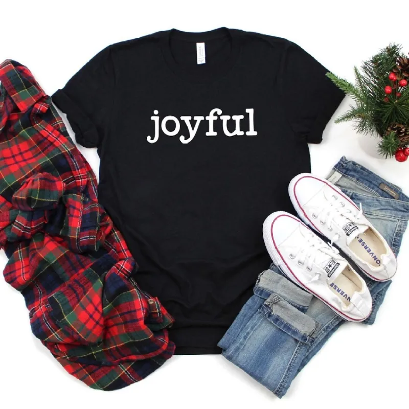 Joyful Bold Short Sleeve Crewnneck Tee sold by Zulily
