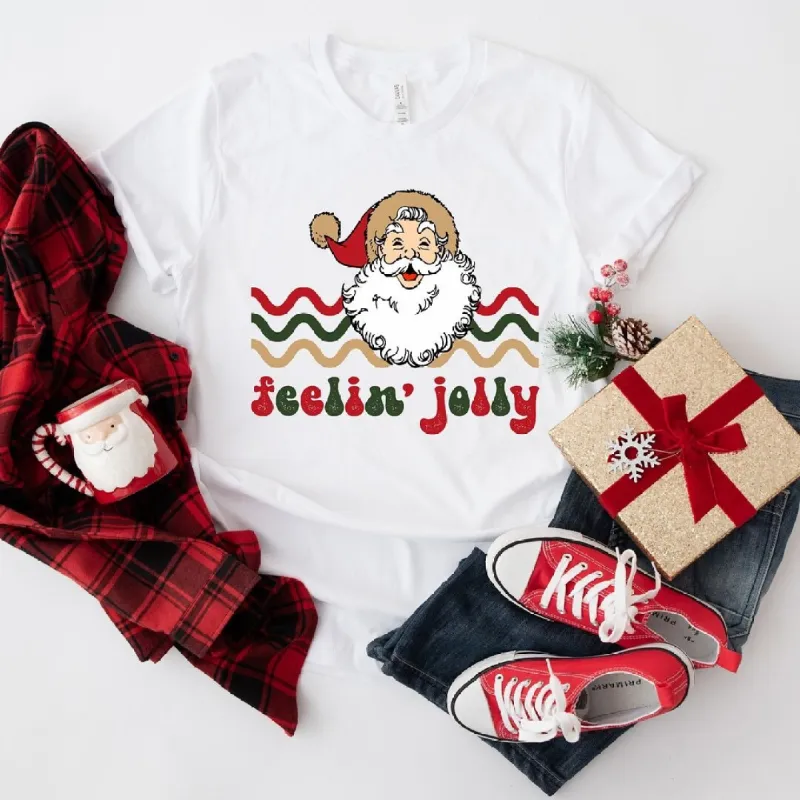 Feelin' Jolly Stripes Short Sleeve Crewnneck Tee sold by Zulily