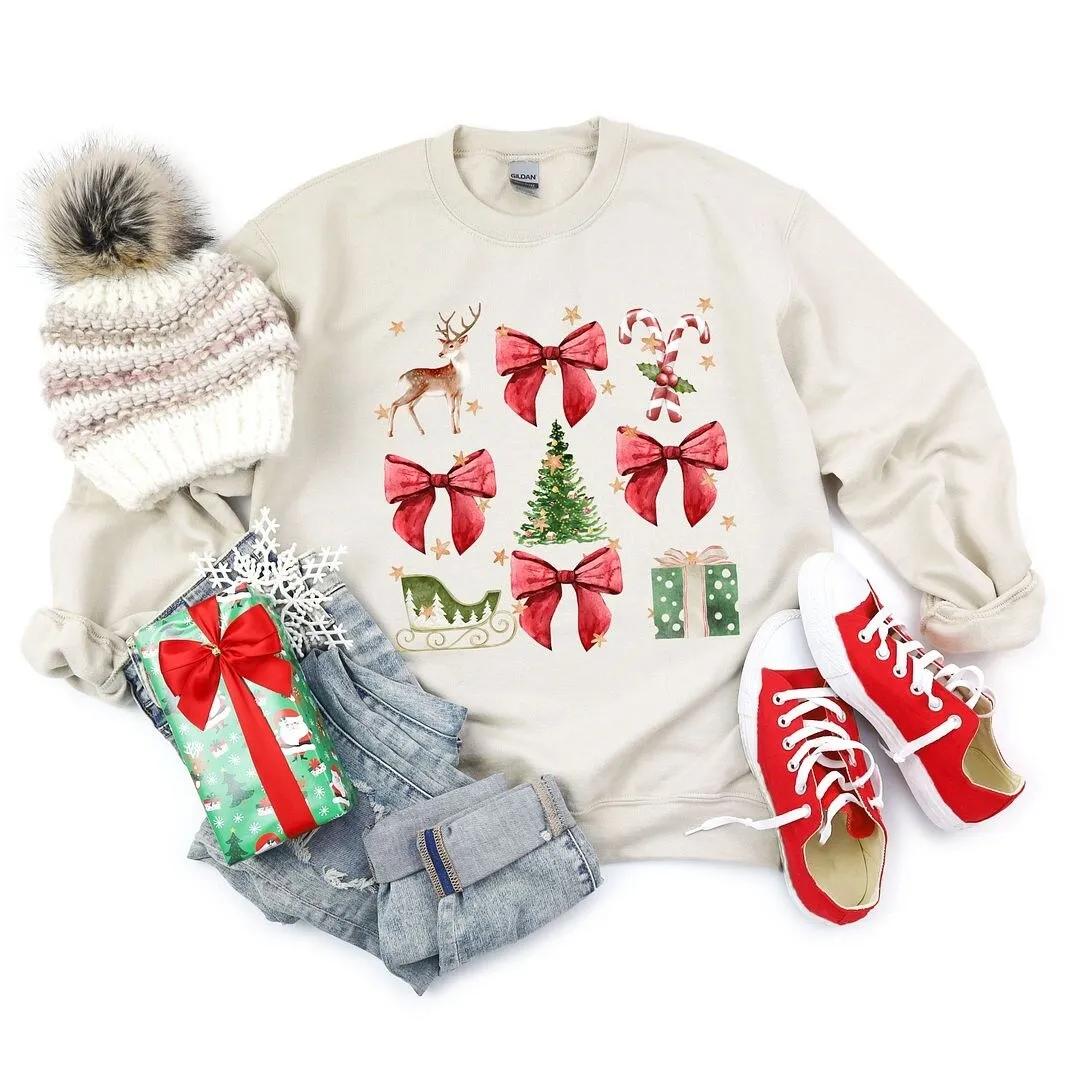 Coquette Christmas Collage Graphic Sweatshirt sold by Zulily
