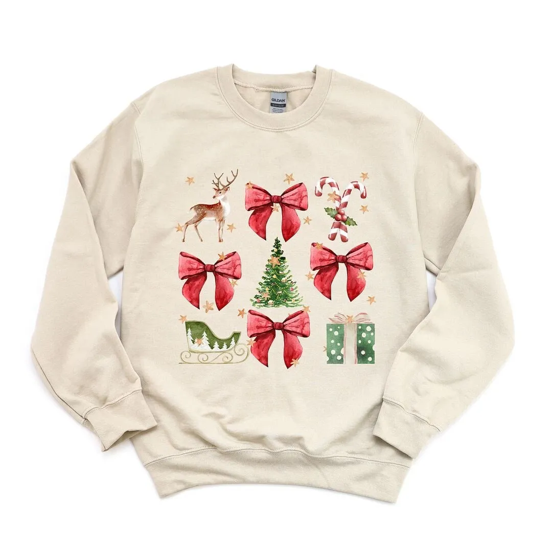 Coquette Christmas Collage Graphic Sweatshirt sold by Zulily product image thumbnail 2