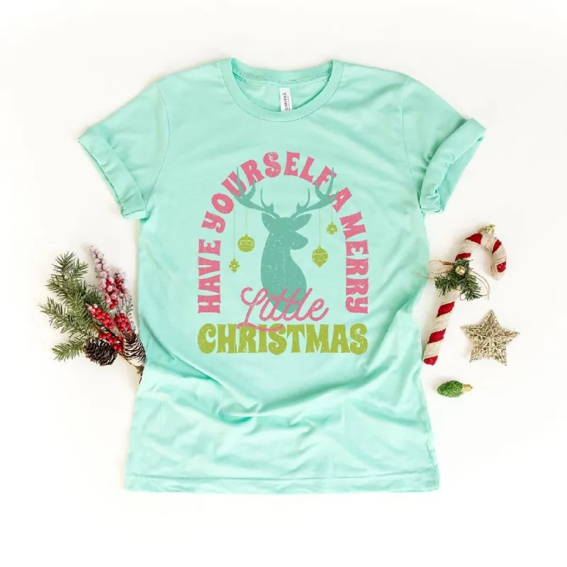 Have Yourself A Merry Little Christmas Short Sleeve Crewnneck Tee sold by Zulily