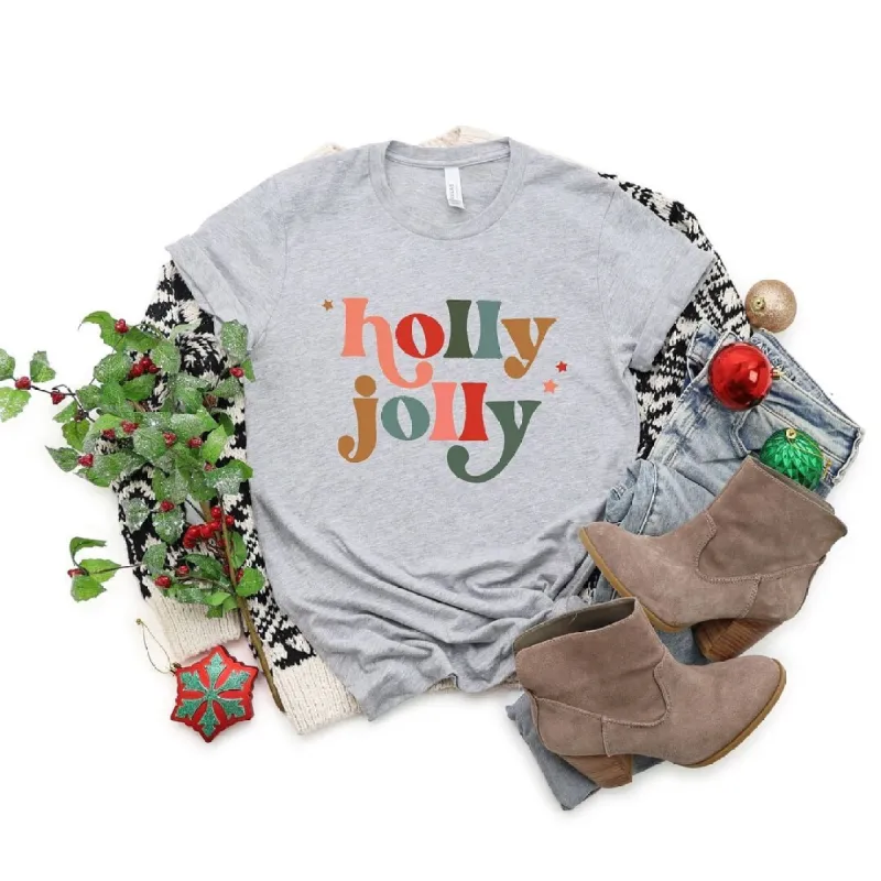 Holly Jolly Stars Short Sleeve Crewnneck Tee sold by Zulily
