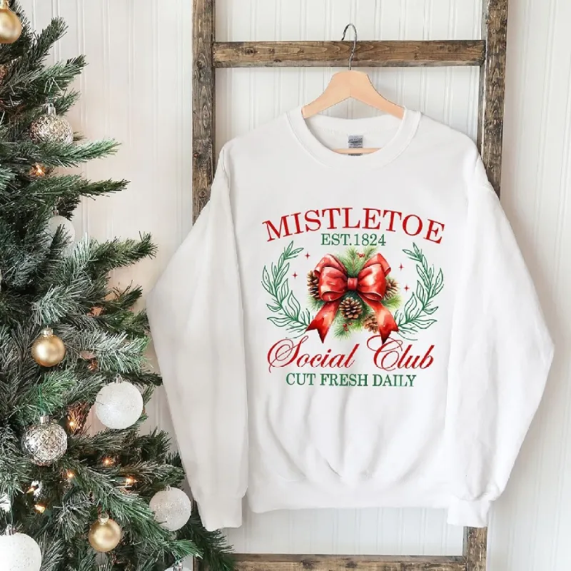 Coquette Mistletoe Social Club Graphic Sweatshirt sold by Zulily