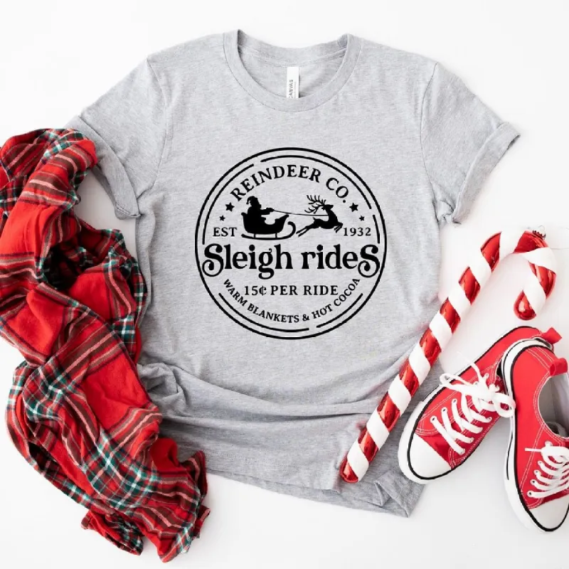 Reindeer Co. Sleigh Rides Short Sleeve Crewnneck Tee sold by Zulily