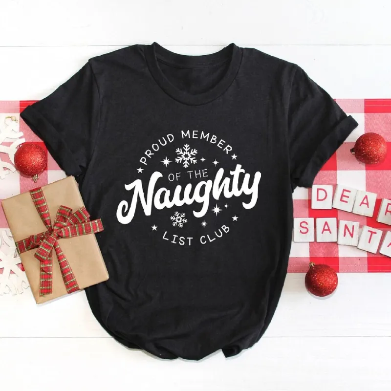 Proud Member Naughty Club Short Sleeve Crewnneck Tee sold by Zulily