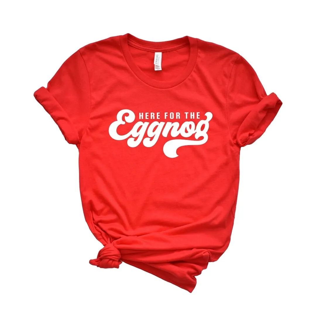Here For The Eggnog Short Sleeve Crewnneck Tee sold by Zulily product image thumbnail 2