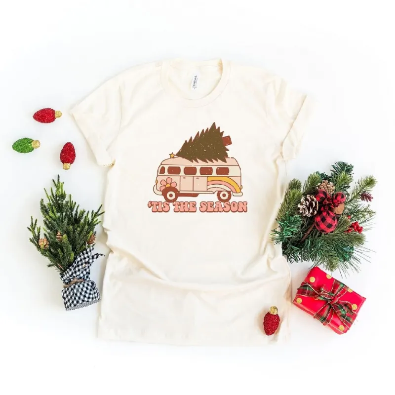 Hippie Tis The Season Short Sleeve Crewnneck Tee sold by Zulily