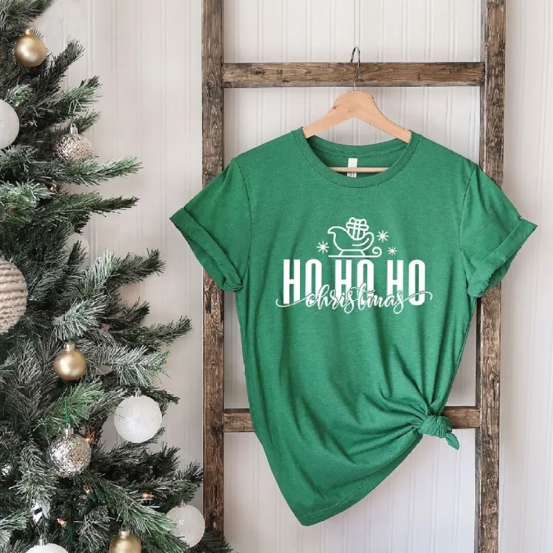 Sleigh Ho Ho Ho Short Sleeve Crewnneck Tee sold by Zulily