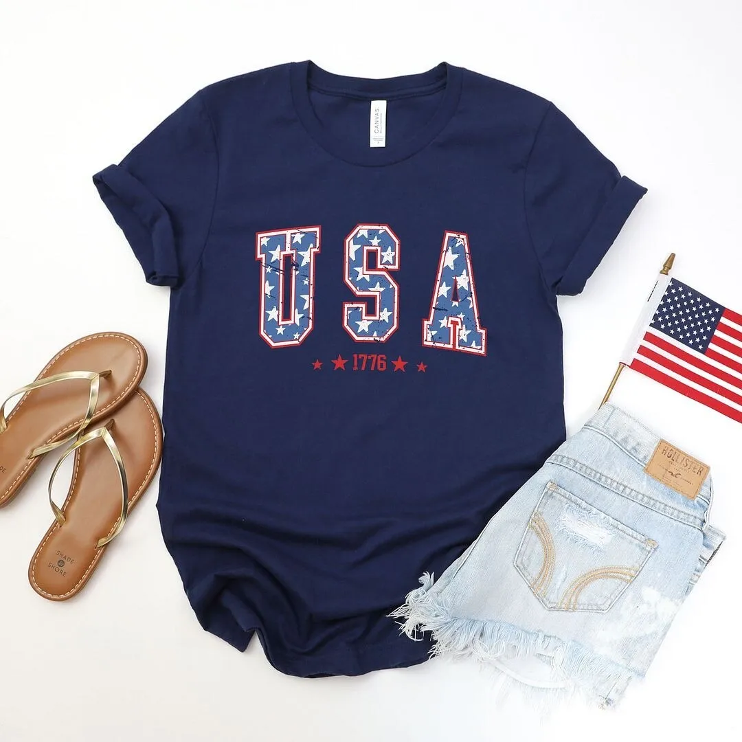 USA Varsity Stars Short Sleeve Crewnneck Tee sold by Zulily