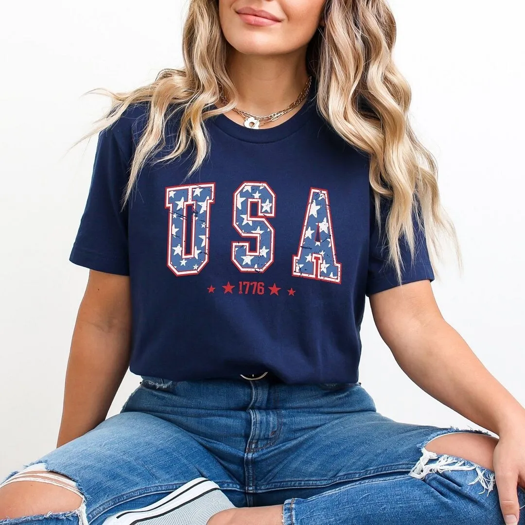 USA Varsity Stars Short Sleeve Crewnneck Tee sold by Zulily product image thumbnail 3