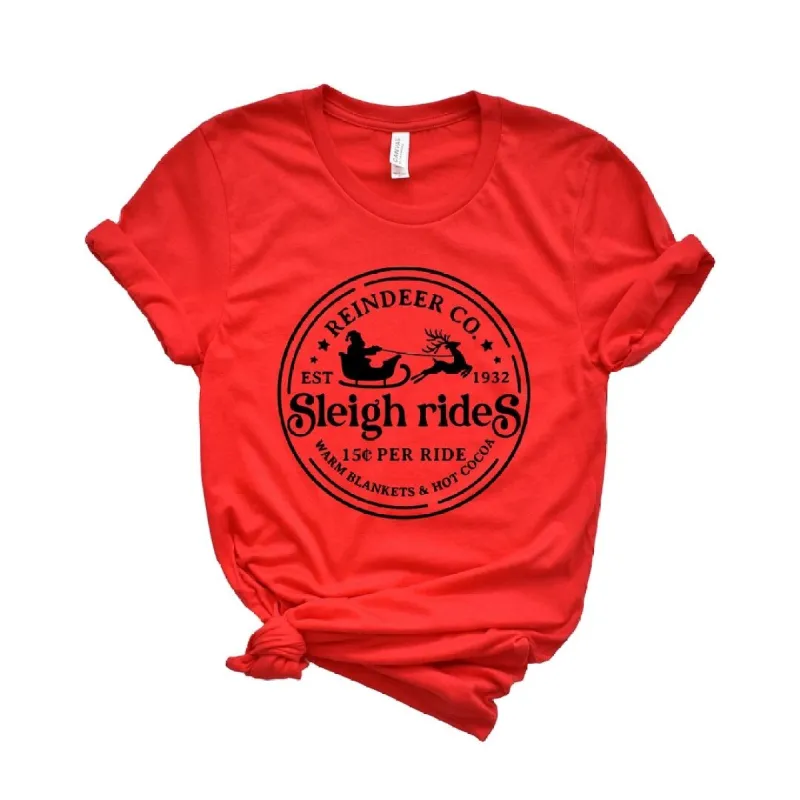Reindeer Co. Sleigh Rides Short Sleeve Crewnneck Tee sold by Zulily