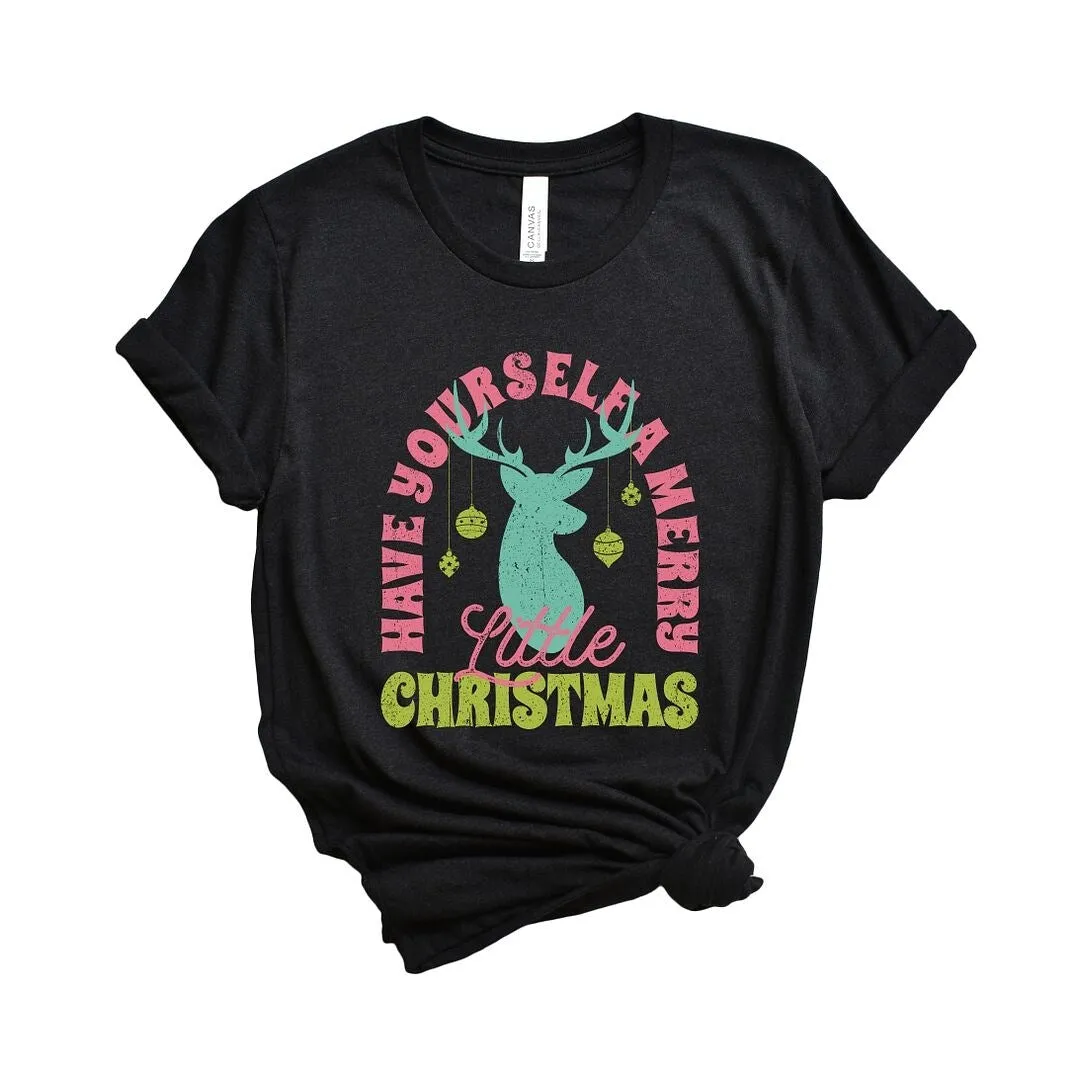 Have Yourself A Merry Little Christmas Short Sleeve Crewnneck Tee sold by Zulily product image thumbnail 2