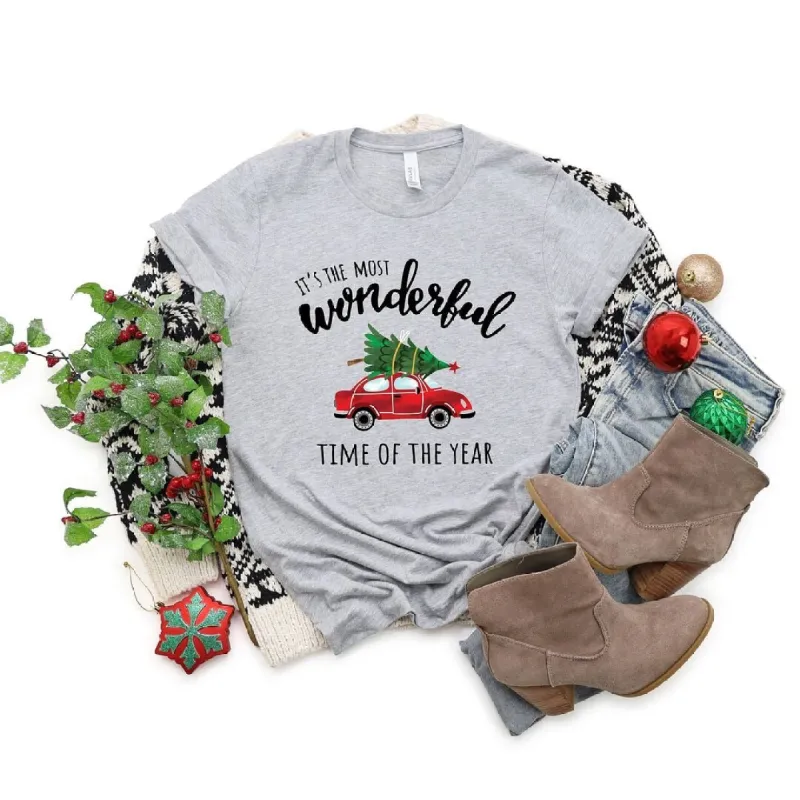 It's The Most Wonderful Time Car Short Sleeve Crewnneck Tee sold by Zulily