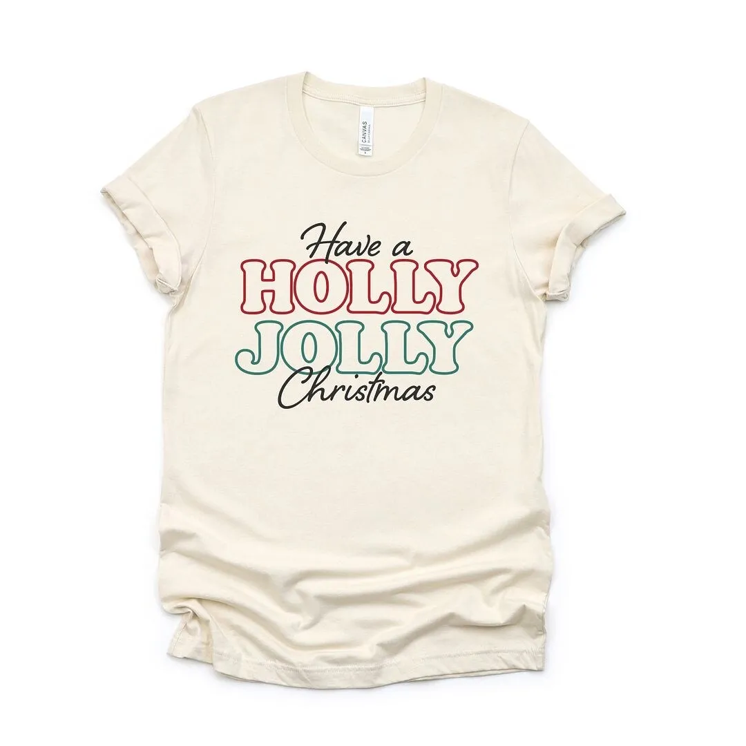 Have A Holly Jolly Christmas Short Sleeve Crewnneck Tee sold by Zulily product image thumbnail 2