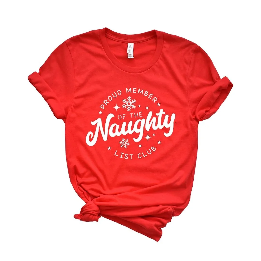 Proud Member Naughty Club Short Sleeve Crewnneck Tee sold by Zulily product image thumbnail 2