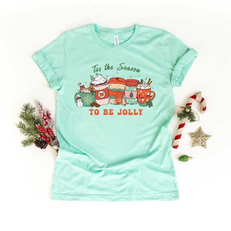 Jolly Season Mugs Short Sleeve Crewnneck Tee sold by Zulily