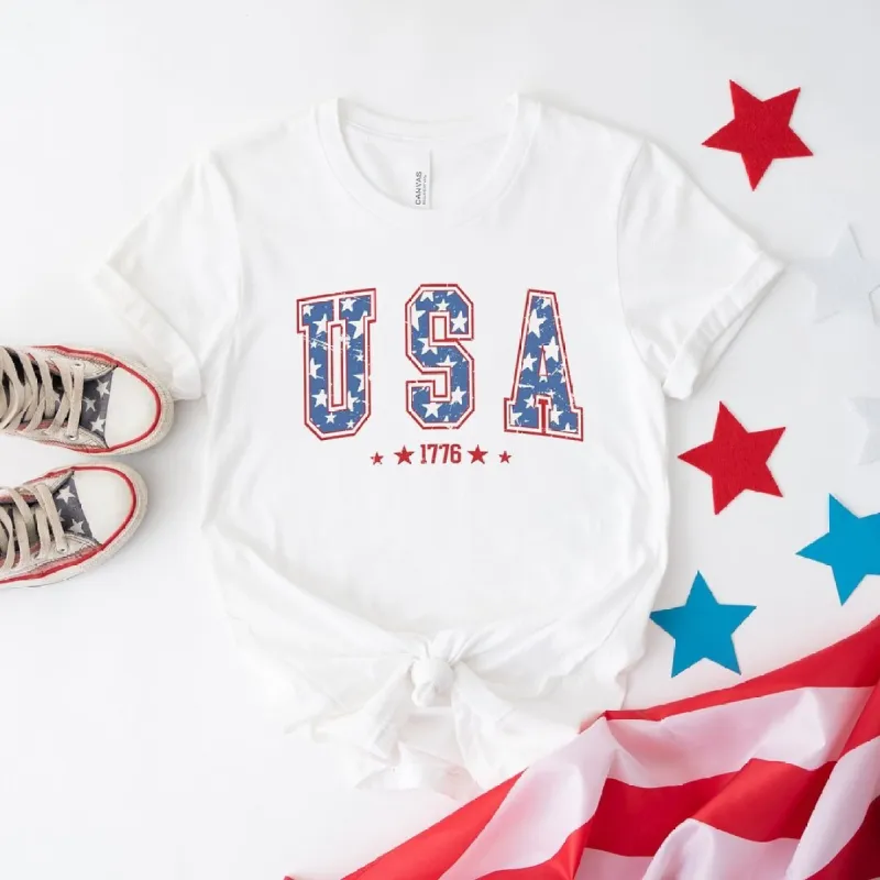 USA Varsity Stars Short Sleeve Crewnneck Tee sold by Zulily