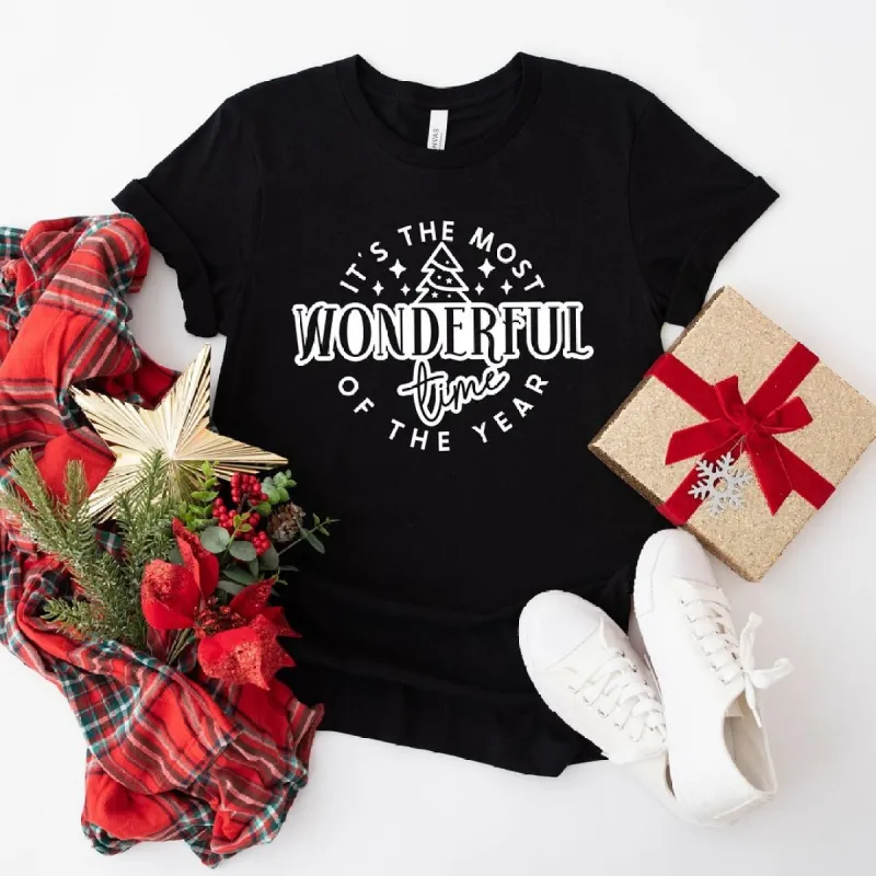 It's The Most Wonderful Time Tree Short Sleeve Crewnneck Tee sold by Zulily
