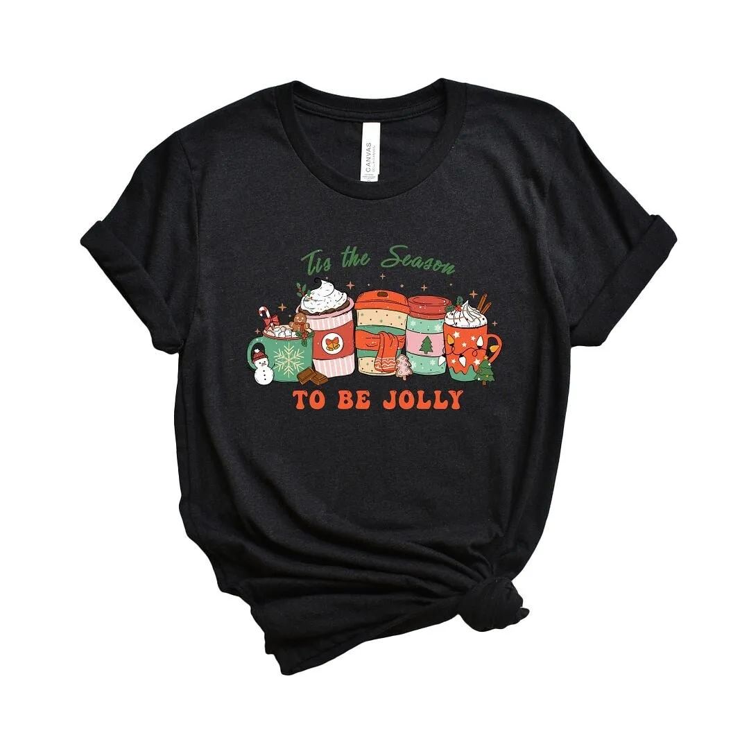 Jolly Season Mugs Short Sleeve Crewnneck Tee sold by Zulily