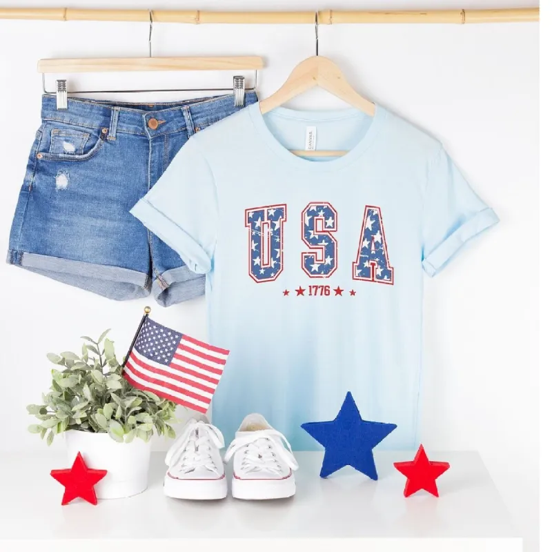 USA Varsity Stars Short Sleeve Crewnneck Tee sold by Zulily