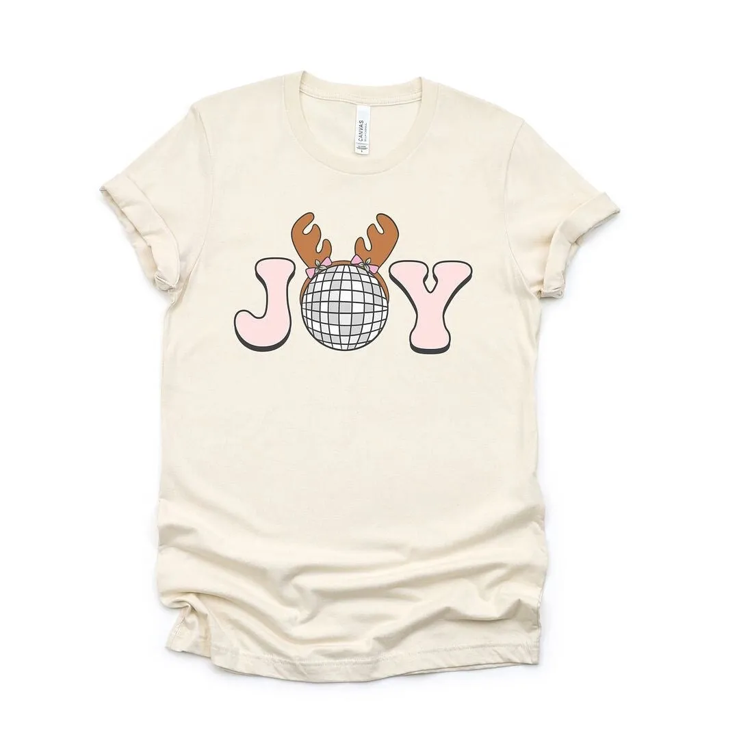 Joy Reindeer Short Sleeve Crewnneck Tee sold by Zulily product image thumbnail 2