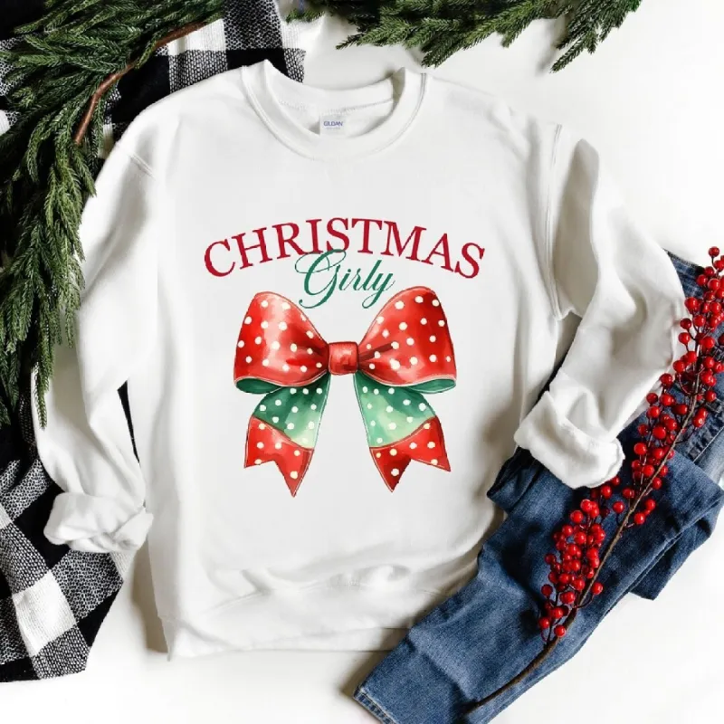 Coquette Christmas Girly Graphic Sweatshirt sold by Zulily