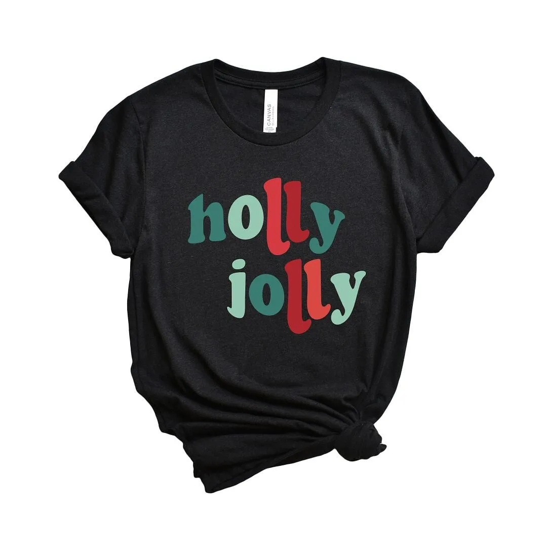 Holly Jolly Colorful Short Sleeve Crewnneck Tee sold by Zulily product image thumbnail 2