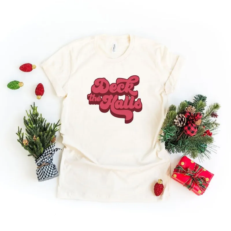 Retro Deck The Halls Short Sleeve Crewnneck Tee sold by Zulily
