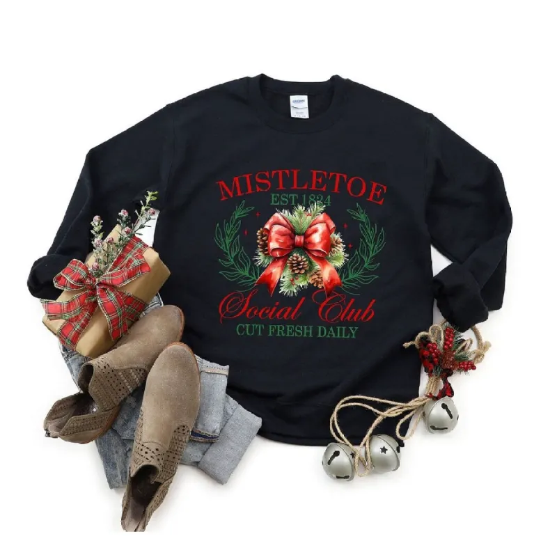 Coquette Mistletoe Social Club Graphic Sweatshirt sold by Zulily