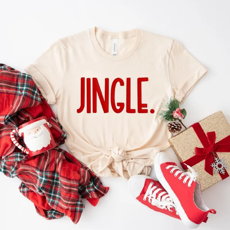Jingle Bold Puff Print Short Sleeve Crewnneck Tee sold by Zulily