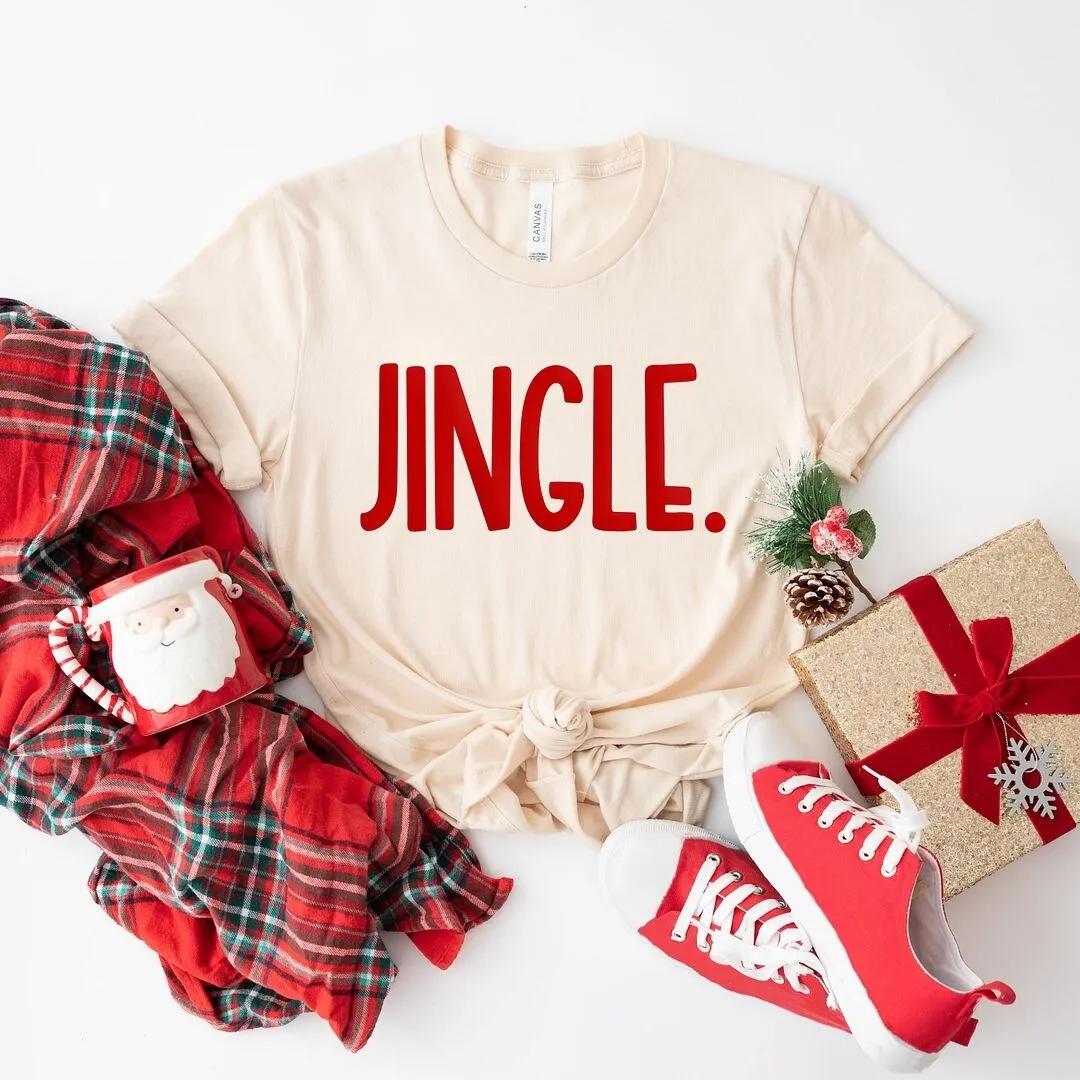 Jingle Bold Puff Print Short Sleeve Crewnneck Tee sold by Zulily