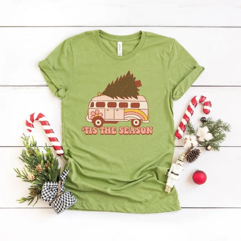 Hippie Tis The Season Short Sleeve Crewnneck Tee sold by Zulily