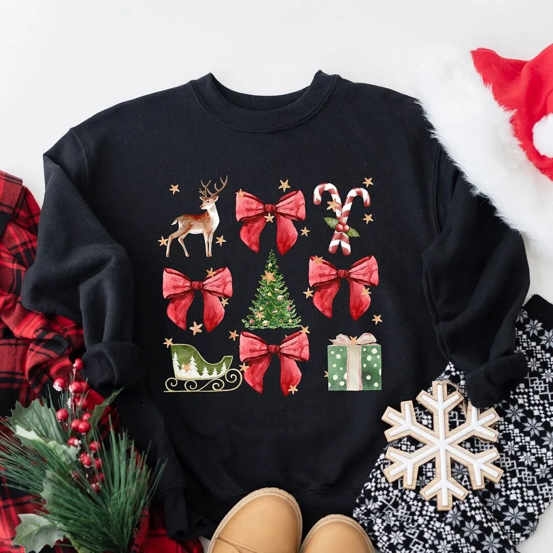Coquette Christmas Collage Graphic Sweatshirt sold by Zulily