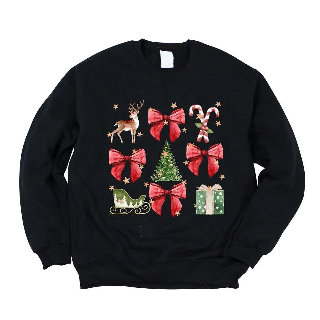 Coquette Christmas Collage Graphic Sweatshirt sold by Zulily product image thumbnail 2
