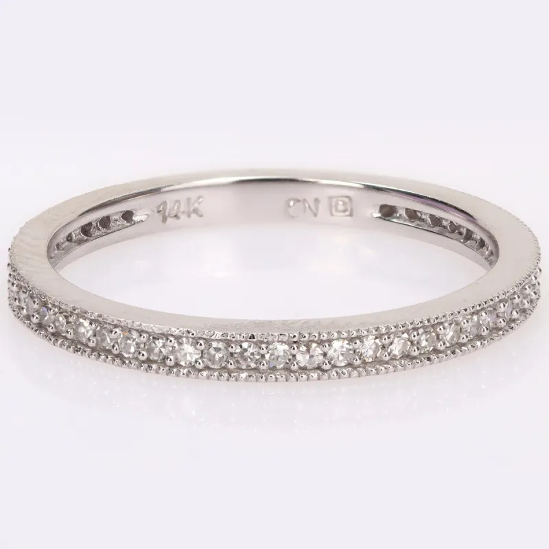 Miadora 1/4ct TDW Diamond Stackable Full-Eternity Band in 14k White Gold sold by Zulily