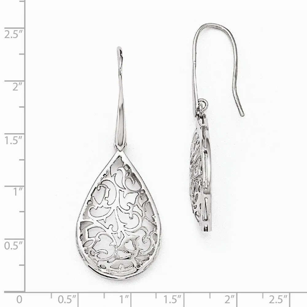 Curata 925 Sterling Silver 20mm x 29mm Polished Cut out Teardrop Dangle Earrings sold by Zulily product image thumbnail 2