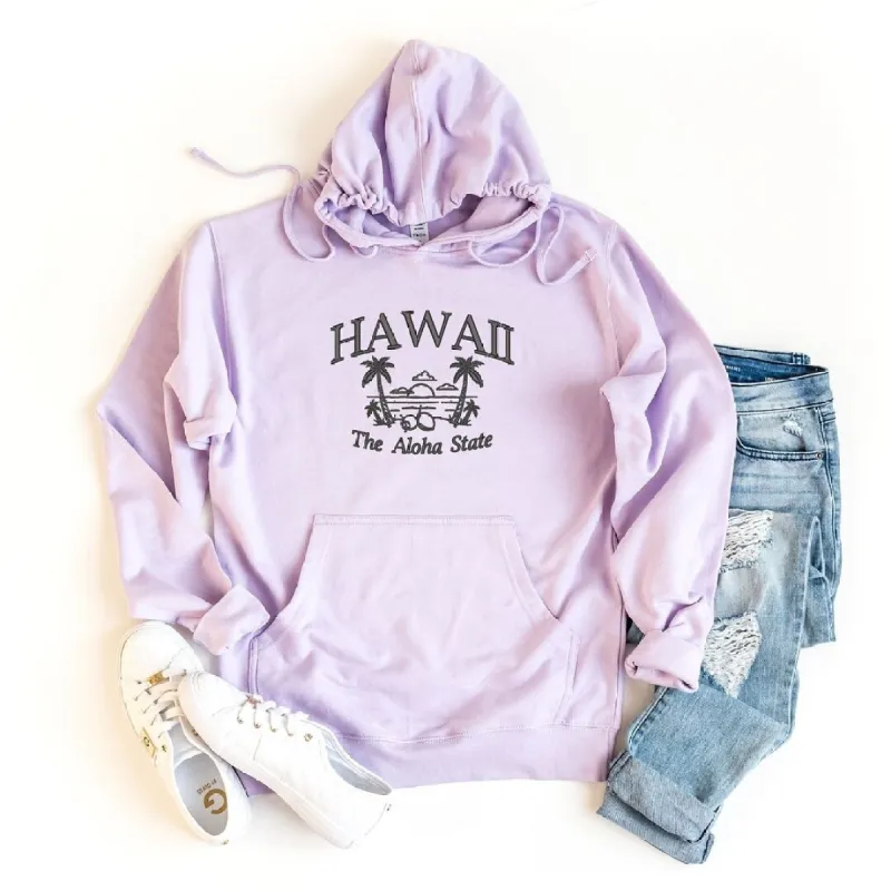 Embroidered Hawaii The Aloha State Graphic Hoodie sold by Zulily