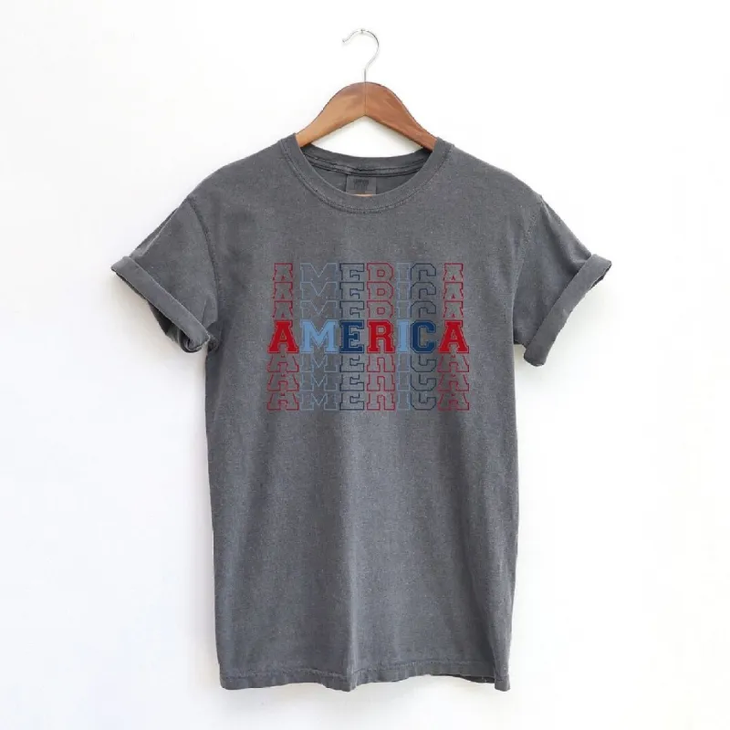 America Stacked Garment Dyed Tee sold by Zulily