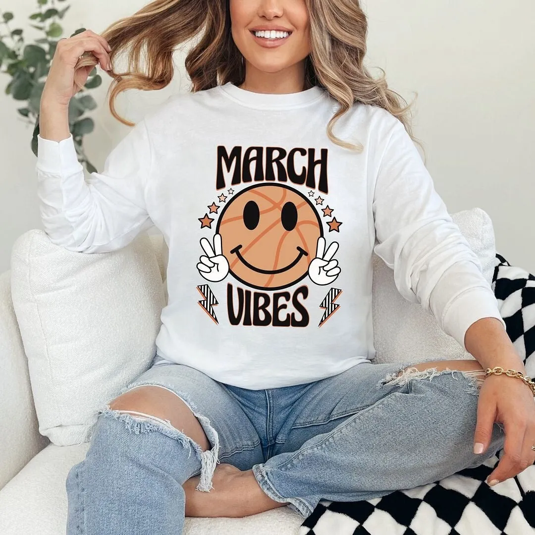 March Vibes Basketball Garment Dyed Long Sleeve sold by Zulily product image thumbnail 2