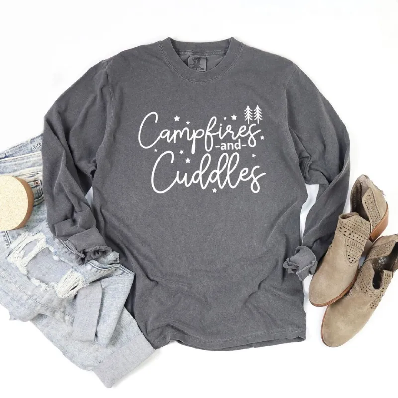 Campfires And Cuddles Garment Dyed Long Sleeve sold by Zulily